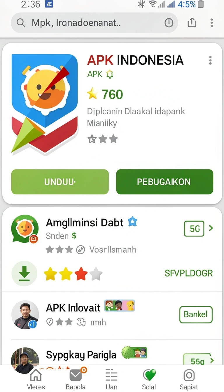 Galeri pratinjau visual wg87 build APK resmi terbaru